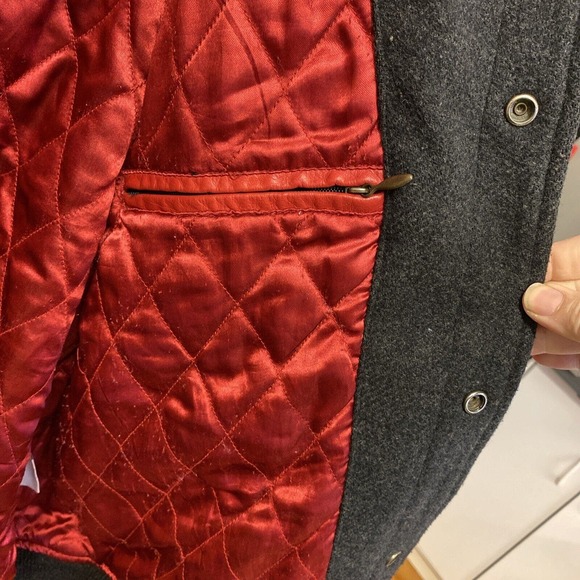 NBA ATLANTA HAWKS Hardwood Classics Wool Leather Jacket G-III Gray Red Men’s XXL - Picture 6 of 16